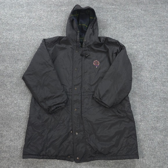 Vintage Polo Ralph Lauren Jacket Mens XXL Black Fleece Lined Cross Logo Coat - Picture 1 of 16